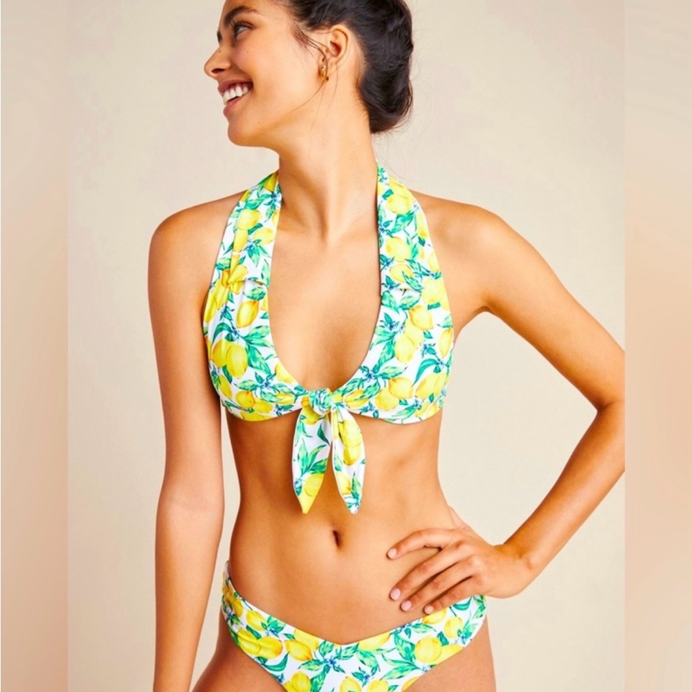 Onia x WeWoreWhat Salerno Lemon Bikini Top